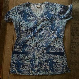 Medium Blue Scrub Top